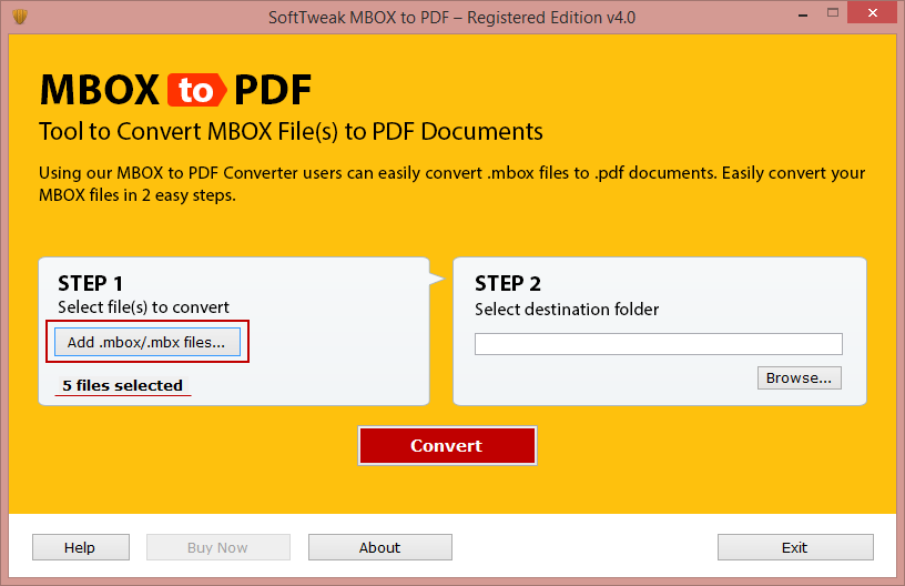 Credilla MBOX to PDF Converter Wizard