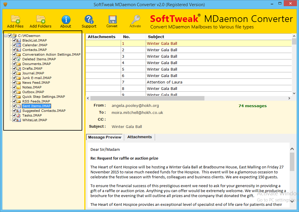 MDaemon File Converter Screenshot