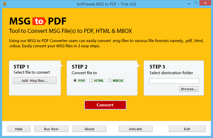 Open PST to PDF